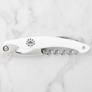 Tire-bouchon Lotus gracieux - Fleur de pinceau d'encre sur
