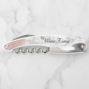 Tire-bouchon Marble Rose Gold Stylish Vin Time Parties scintill