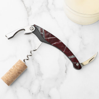Tire-bouchon Marbre rouge brillant de luxe