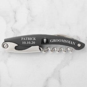 Tire-bouchon Mariage Groomsman Black Bridal Party Favoriser Tux