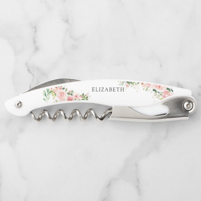 Tire-bouchon Mariage Rose Gold et Rose Pâle (Dos)