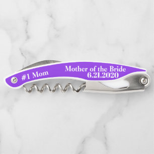 Tire-bouchon Mère de la mariée Violet mariage Faveur