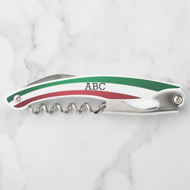 Tire-bouchon Monogramme du drapeau italien (Dos)