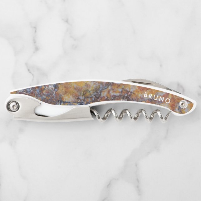 Tire-bouchon Monogramme en marbre Brown de luxe (Devant)