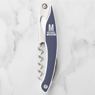 Tire-bouchon Monogramme et nom personnalisés du garçon d'honneu