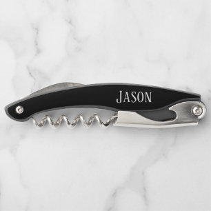 Tire-bouchon Monogramme personnalisé noir masculin
