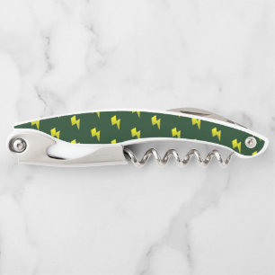 Tire-bouchon Motif de boulons de foudre jaune