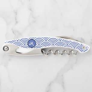 Tire-bouchon Motif de vague de Nami de Japonais et monogramme