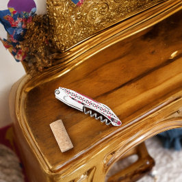 Tire-bouchon Motif tribal rouge et noir