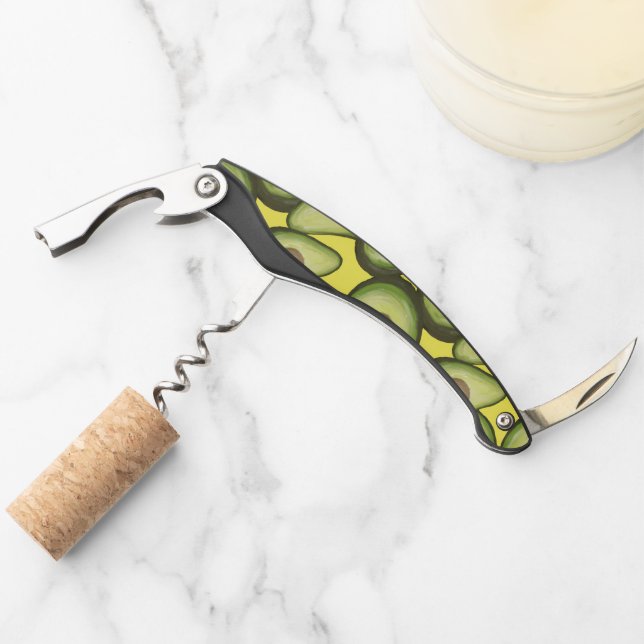 Tire-bouchon Motif Vegan Avocado frais et gourmand (Devant)