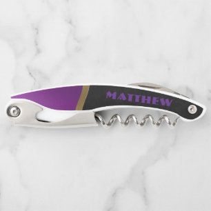 Tire-bouchon Noir moderne et violet