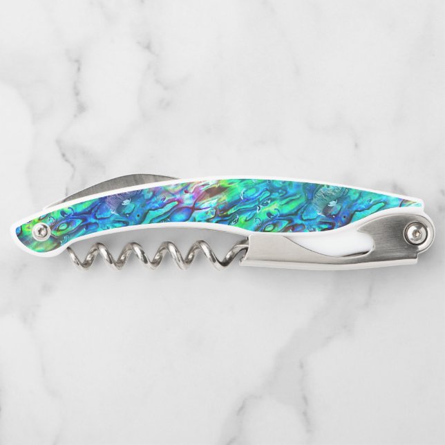Tire-bouchon Nouvelle-Zélande Abalone Paua Shell Motif 1 (Dos)