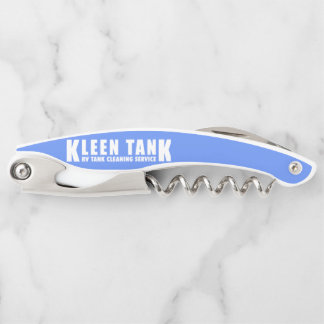 Tire-bouchon Ouverture de bouteille Bleu avec lettres blanches