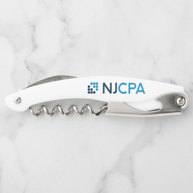 Tire-bouchon Ouverture de la bouteille de logo NJCPA (Dos)