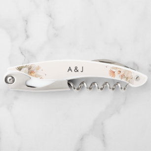 Tire-bouchon Pampas rustique mariage fleuri