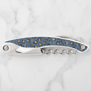Tire-bouchon Parties scintillant Bleue Classique Empreinte de l