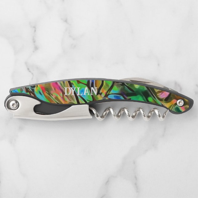 Tire-bouchon Paua Shell naturel Abalone Personnalisé (Devant)
