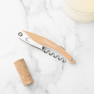 Tire-bouchon Peach Mariage personnalisé Bridesmaid