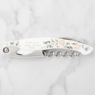 Tire-bouchon Pearl Blush Floral Elegance Wedding Party ID989