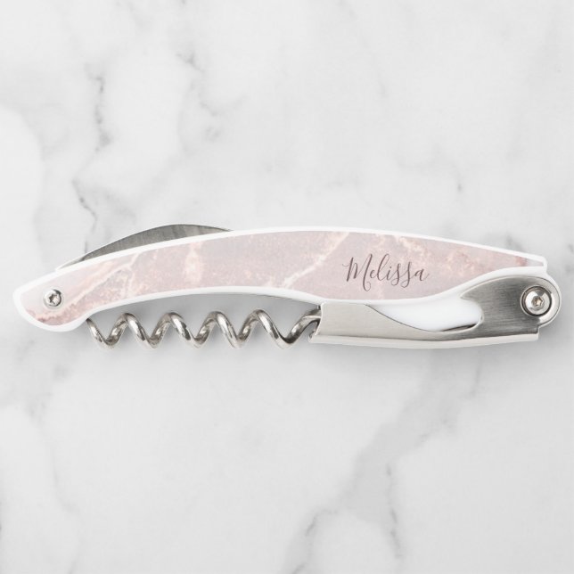 Tire-bouchon Rose Gold  Ink Marble  (Dos)