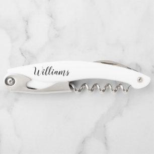 Tire-bouchon Script moderne Nom personnalisé Waiter's Corkvis