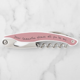 Tire-bouchon Serez-Vous Ma Proposition D'Épouse Rose Dusty
