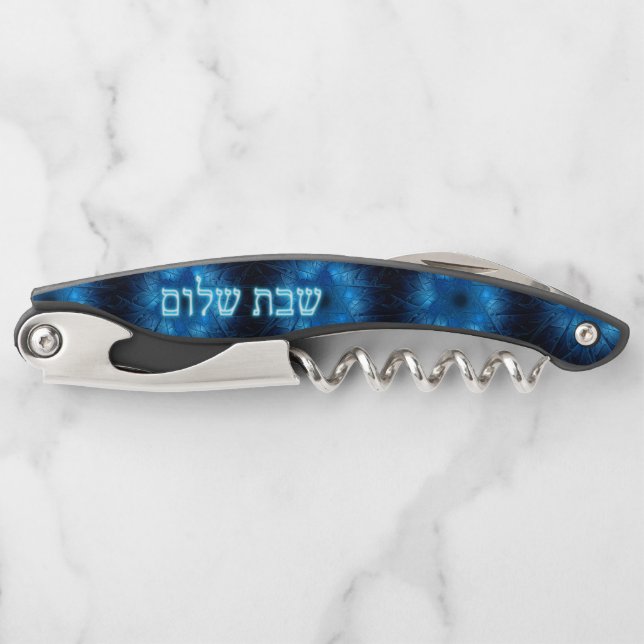 Tire-bouchon Shalom bleu brillant (Devant)