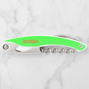 Tire-bouchon Simple et moderne Lime Green & Orange - Personnali