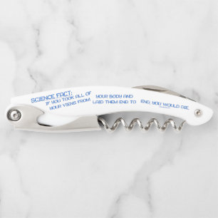 Tire-bouchon SlipperyJoe's drôle dire science fait bleu remov