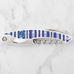 Tire-bouchon Summer Navy Blue Boat Collection de rayures modern