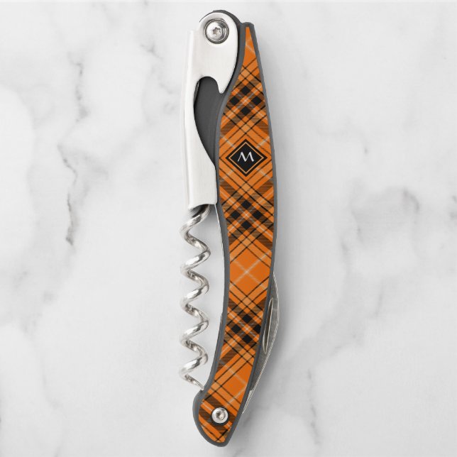 Tire-bouchon Tartan orange d'Halloween (Devant)