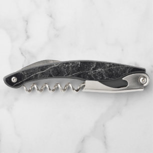 Tire-bouchon Texture en marbre noir