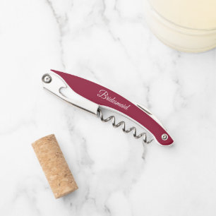 Tire-bouchon Vin Rouge Mariage personnalisé Bridesmaid