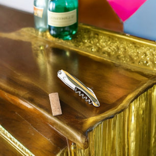 Tire-bouchon Vintage rayures jaune et verte