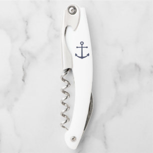Tire-bouchon Vis-bouchon bleu marine Ancre marine