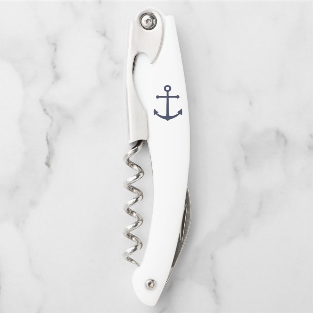 Tire-bouchon Vis-bouchon bleu marine Ancre marine (Devant)