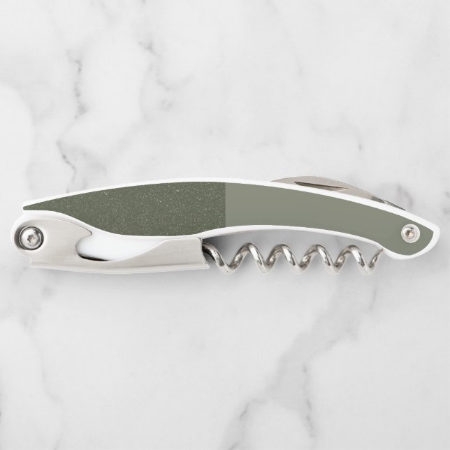 Tire-bouchon Vis-bouchon vert mousse à deux tons - personnalisa (Devant)