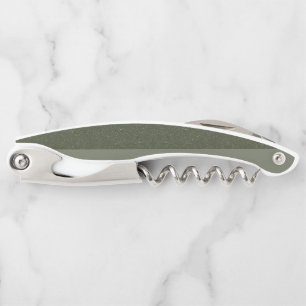 Tire-bouchon Vis-bouchon vert mousse personnalisé à deux tons