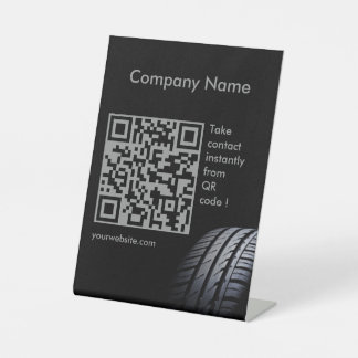 Tire mounting and balancing business card sockelschild