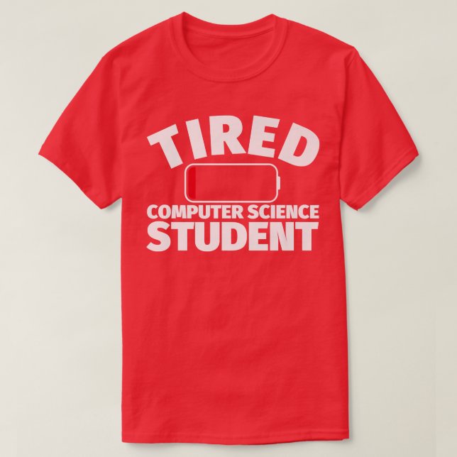 Tired Computer Science Student Premium T-Shirt (Design vorne)