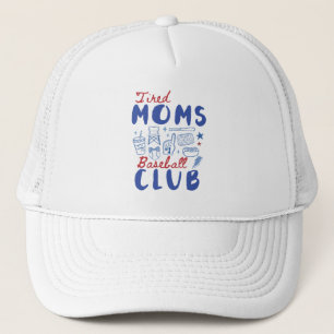 Tired Moms Baseball Club Retro Game Day Truckerkappe