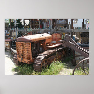 Tired Old Tractor Poster