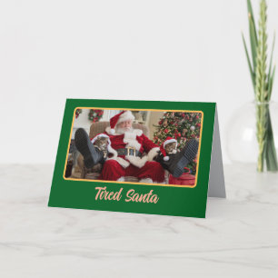 Tired Santa Karte