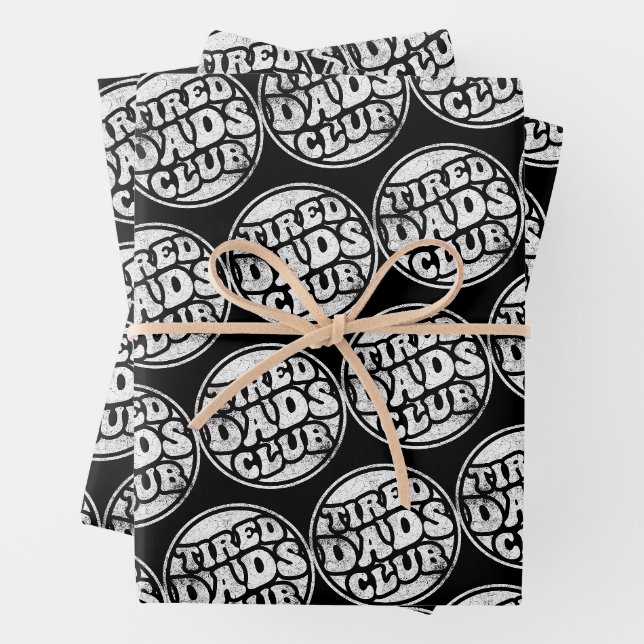 Tired Vaters Club Funny Geschenkpapier Set (Beispiel)