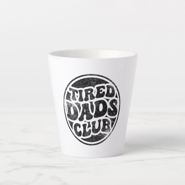 Tired Vaters Club Funny Milchtasse (Vorderseite)