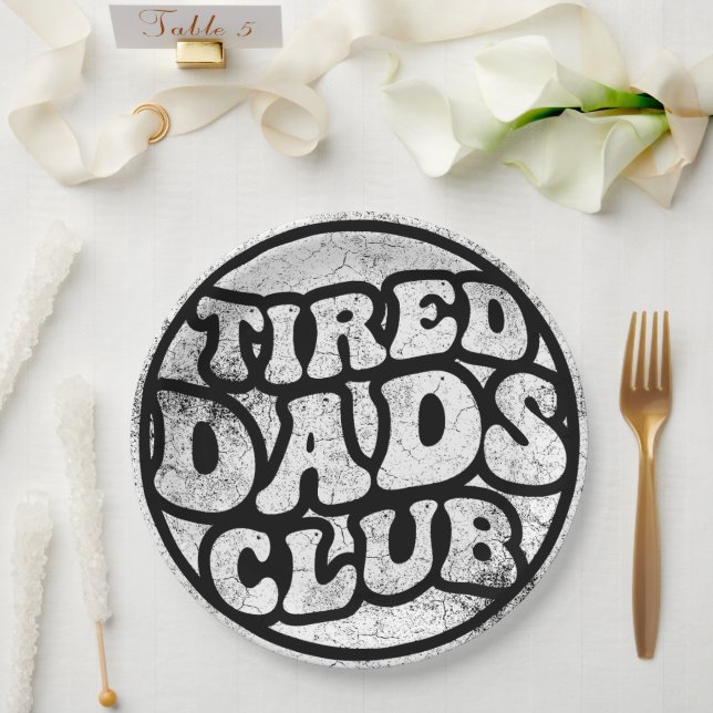 Tired Vaters Club Funny Pappteller (Hochzeit)