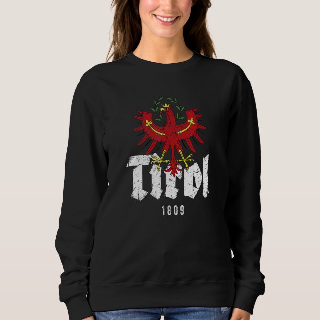 Tirol 1809 Eagle Wappen Land Vintag Retro Sweatshirt (Vorderseite)