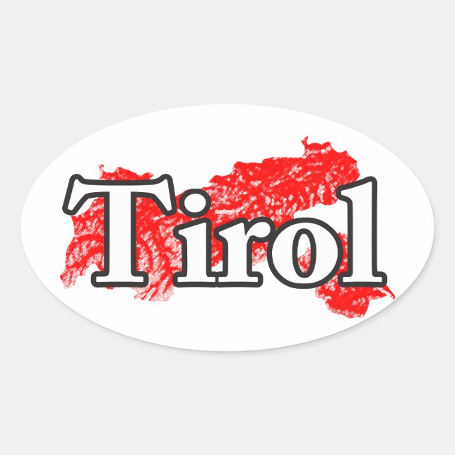 Tirol Ovaler Aufkleber (Vorderseite)