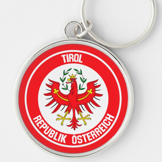 Tirol Round Emblem Schlüsselanhänger (Vorne)