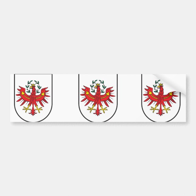 Tirol Wappen, Österreich Autoaufkleber (Vorne)
